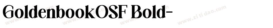 GoldenbookOSF Bold字体转换